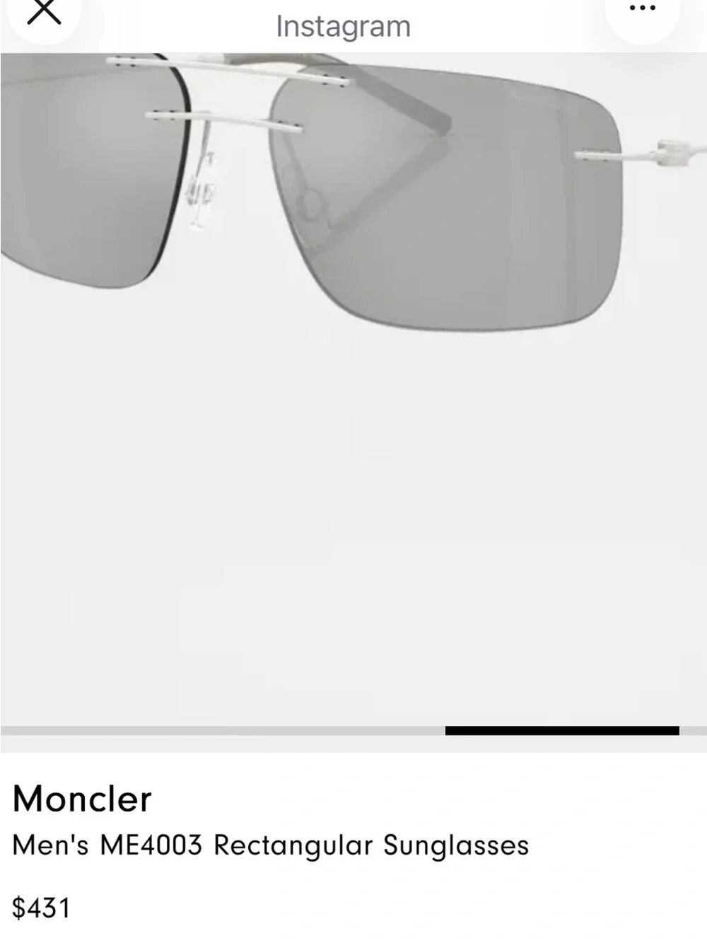 Moncler Men's Silver Metal Frame Sunglasses with Gray Lenses